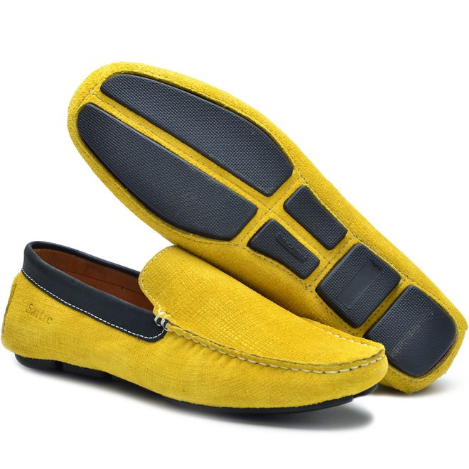 mocassim masculino amarelo